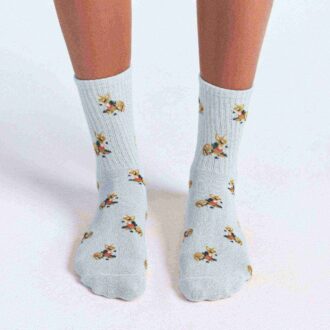3er-Pack gerippte Crew-Socken