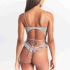 Bestickte Dessous, ungefüttert, Schrittlos, Teddy