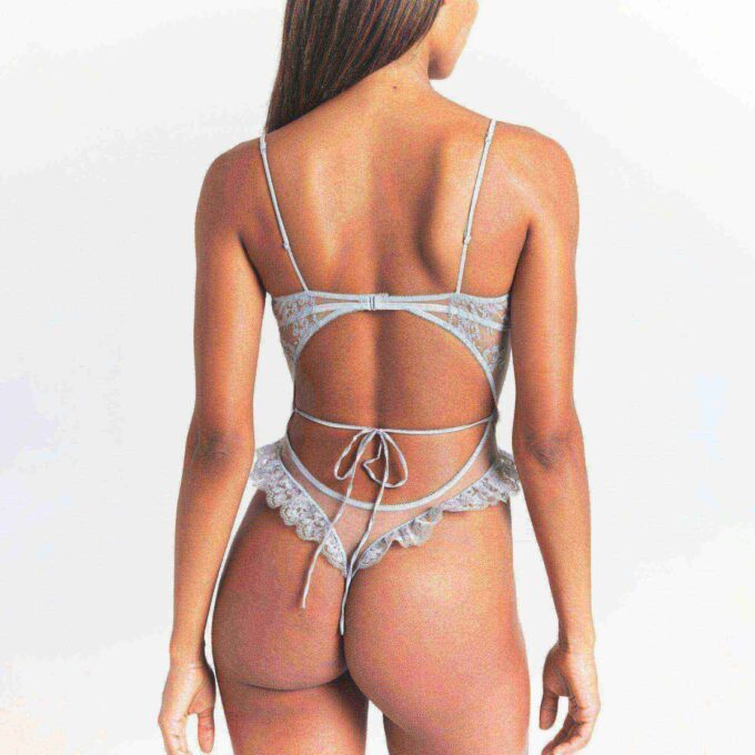 Bestickte Dessous, ungefüttert, Schrittlos, Teddy