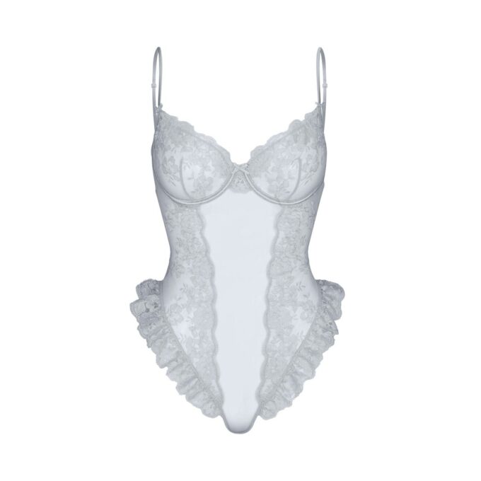 Bestickte Dessous, ungefüttert, Schrittlos, Teddy