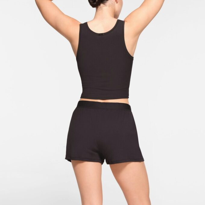 Boxershorts aus Baumwollrippen mit lockerer Passform