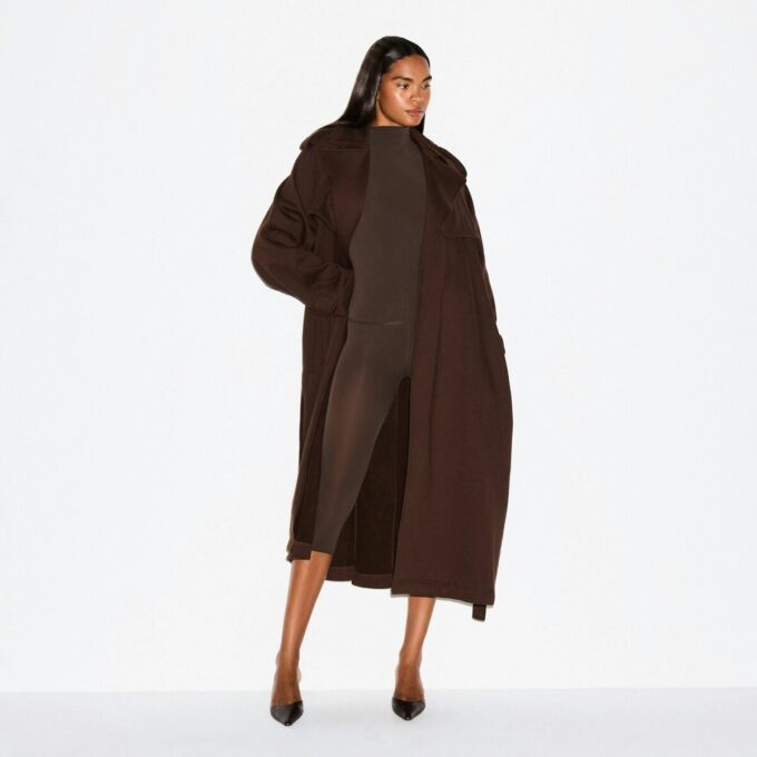 BOYFARD FLEECE ÜBERGRÖSSERTER TRENCHMANTEL BOYFARD FLEECE ÜBERGRÖSSERTER TRENCHMANTEL