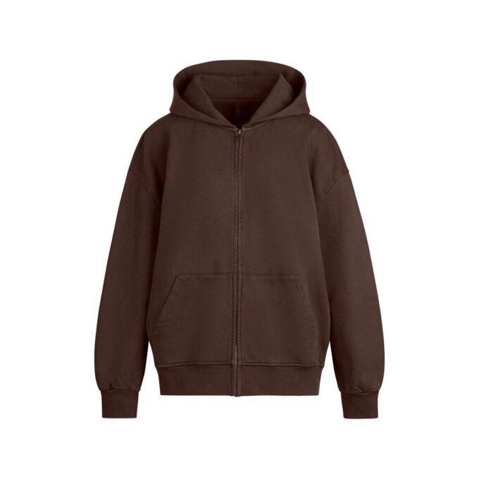 Boyfriend Fleece Oversized Zip-Up Hoodie