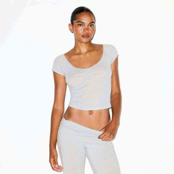 Caprihose aus Baumwolljersey mit Umschlag Caprihose aus Baumwolljersey mit Umschlag