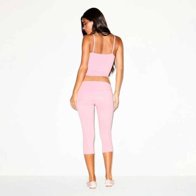 Caprihose aus Baumwolljersey mit Umschlag Caprihose aus Baumwolljersey mit Umschlag