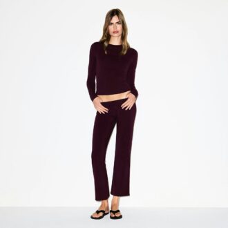 Crop-Hose aus Baumwolljersey mit niedrigem Bund