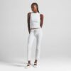 Crop-Hose aus Baumwolljersey mit niedrigem Bund