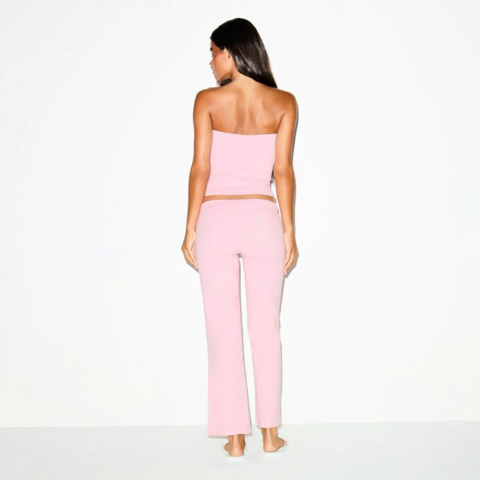 Crop-Hose aus Baumwolljersey mit niedrigem Bund