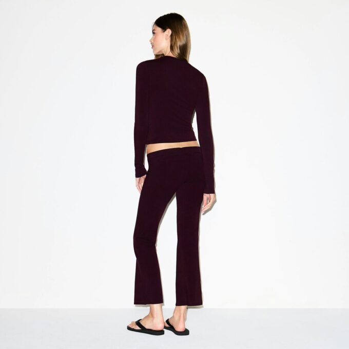 Crop-Hose aus Baumwolljersey mit niedrigem Bund