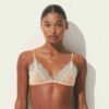 Dreieckiger Bralette aus transparenter Rippenspitze Dreieckiger Bralette aus transparenter Rippenspitze