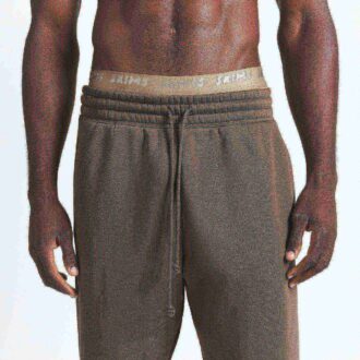 Fleece-Lounge-Herren-Jogginghose mit schmal zulaufendem Bein