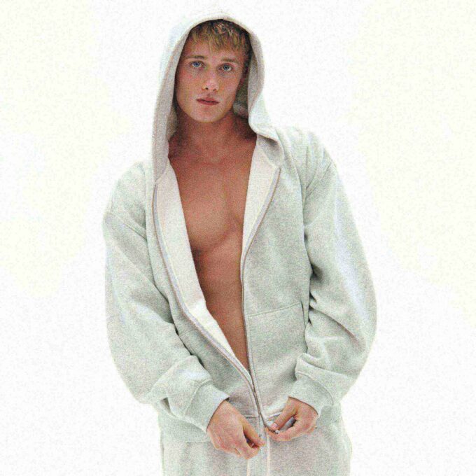 Fleece Lounge Herren Relaxed Zip Up Hoodie Fleece Lounge Herren Relaxed Zip Up Hoodie