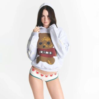 Flohmarkt-Hoodie mit Kaktusmotiv und Skims Baumwollfleece