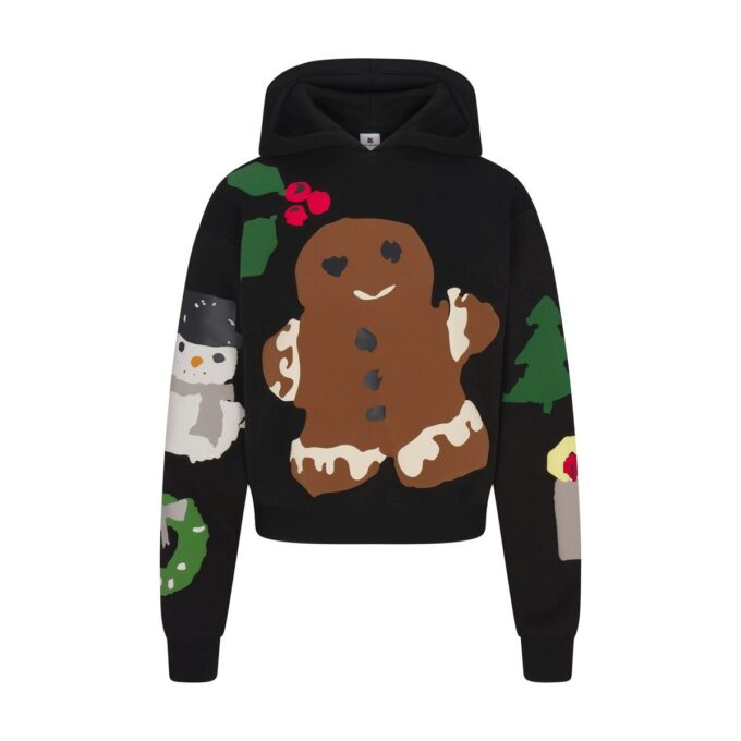 Flohmarkt-Hoodie mit Kaktusmotiv und Skims Baumwollfleece Flohmarkt-Hoodie mit Kaktusmotiv und Skims Baumwollfleece