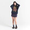 Flohmarkt-Hoodie mit Kaktusmotiv und X-Skims Baumwollfleece Flohmarkt-Hoodie mit Kaktusmotiv und X-Skims Baumwollfleece