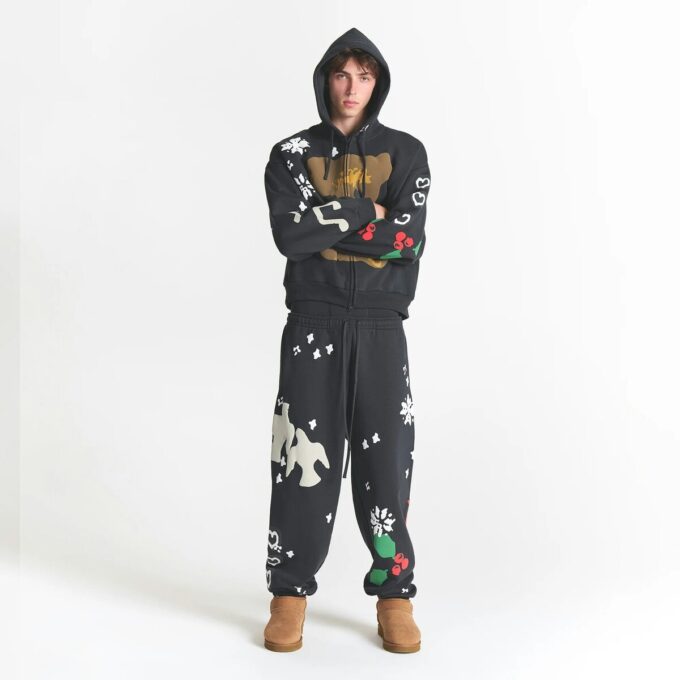 Flohmarkt mit Kaktusmotiven, X Skims schwere Fleece-Herren-Jogginghose Flohmarkt mit Kaktusmotiven, X Skims schwere Fleece-Herren-Jogginghose