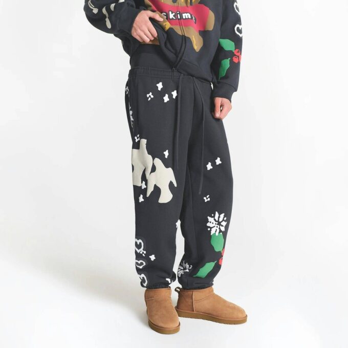 Flohmarkt mit Kaktusmotiven, X Skims schwere Fleece-Herren-Jogginghose Flohmarkt mit Kaktusmotiven, X Skims schwere Fleece-Herren-Jogginghose