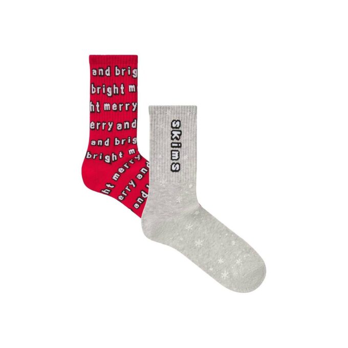 Flohmarkt-Socken mit Kaktusmotiv – X Skims Rippsocken, 2er-Pack Flohmarkt-Socken mit Kaktusmotiv – X Skims Rippsocken, 2er-Pack