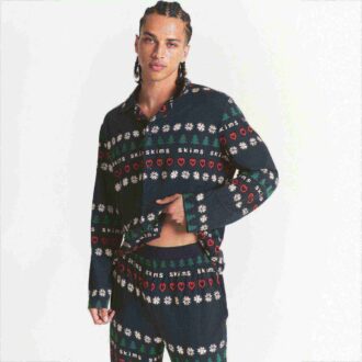 Flohmarktset mit Kaktusmotiv und Skims Jersey-Schlafanzug für Herren