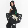 Flohmarkttasche mit Kaktusmotiven, X Skims Baumwollfleece, Jumbo-Tragetasche Flohmarkttasche mit Kaktusmotiven, X Skims Baumwollfleece, Jumbo-Tragetasche