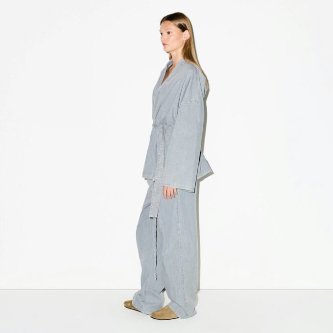 Gewebtes Lounge-Oversize-Wickeltop Gewebtes Lounge-Oversize-Wickeltop