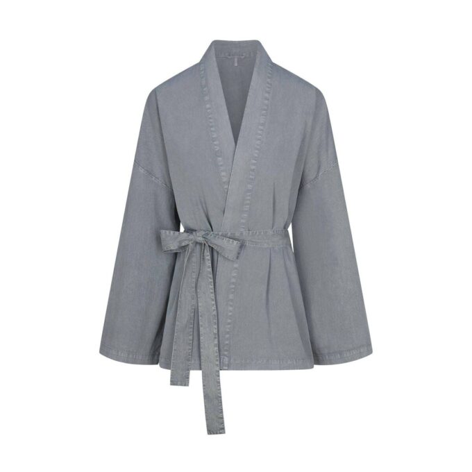 Gewebtes Lounge-Oversize-Wickeltop Gewebtes Lounge-Oversize-Wickeltop