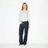 Henley-Body aus Baumwolljersey mit tiefem Ausschnitt