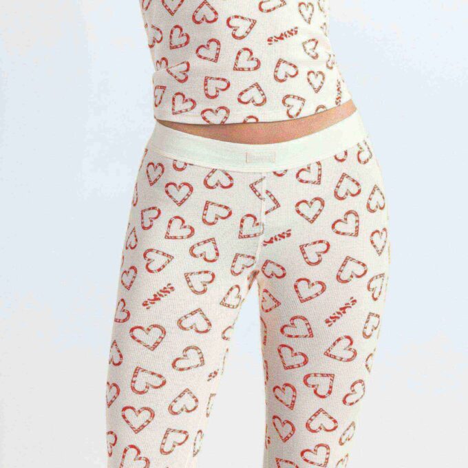 Henley- und Leggings-Set aus Baumwollrippen Henley- und Leggings-Set aus Baumwollrippen