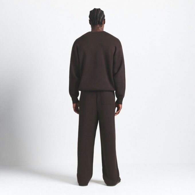 Herren-Strickhose aus Baumwolle mit geradem Bein Herren-Strickhose aus Baumwolle mit geradem Bein
