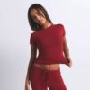 Hose aus Baumwolljersey mit geradem Bein Hose aus Baumwolljersey mit geradem Bein