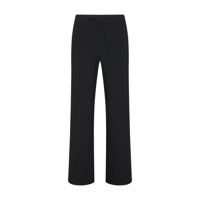 Hose aus Baumwolljersey mit geradem Bein Hose aus Baumwolljersey mit geradem Bein