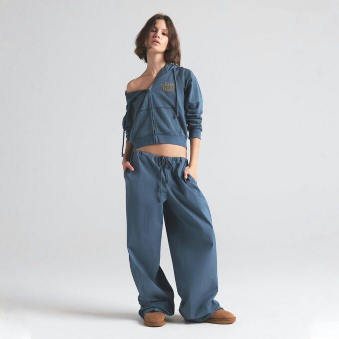 Hose aus Baumwollpopeline mit geradem Bein Hose aus Baumwollpopeline mit geradem Bein