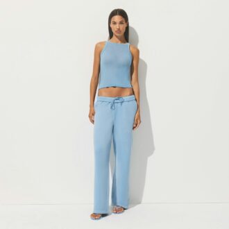 Hose aus French Terry mit geradem Bein