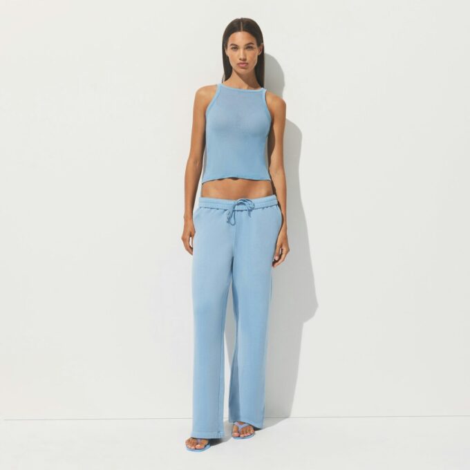 Hose aus French Terry mit geradem Bein Hose aus French Terry mit geradem Bein