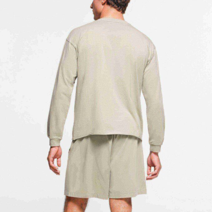 Jersey Lounge Herren Entspannt Henley