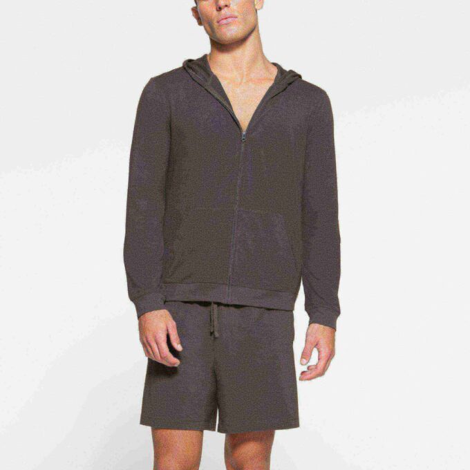 JERSEY LOUNGE HERREN-HOODIE MIT REISSVERSCHLUSS JERSEY LOUNGE HERREN-HOODIE MIT REISSVERSCHLUSS