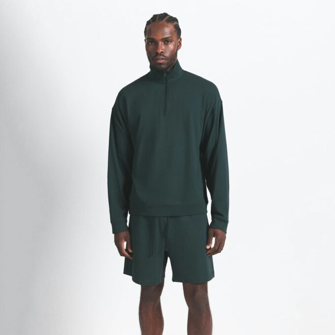 JERSEY LOUNGE HERREN RELAXED QUARTER ZIP PULLOVER JERSEY LOUNGE HERREN RELAXED QUARTER ZIP PULLOVER