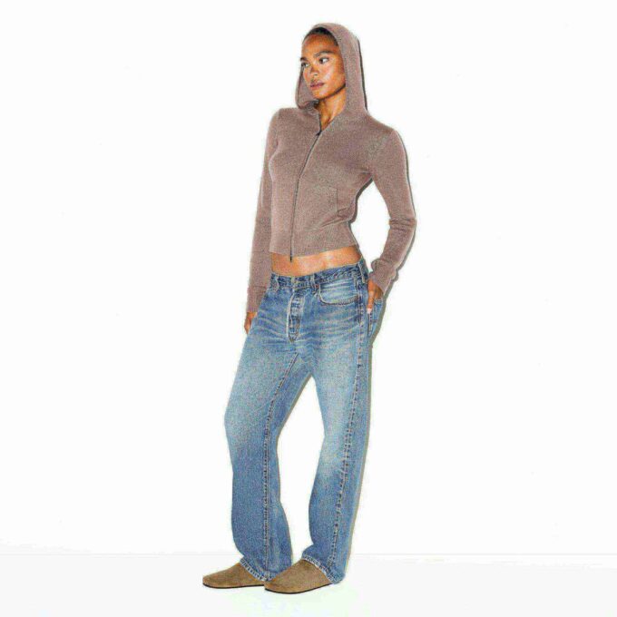 Kaschmir-Kapuzenpullover mit Reißverschluss Kaschmir-Kapuzenpullover mit Reißverschluss