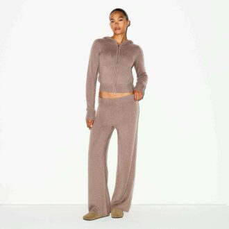 Kaschmirhose mit weitem Bein