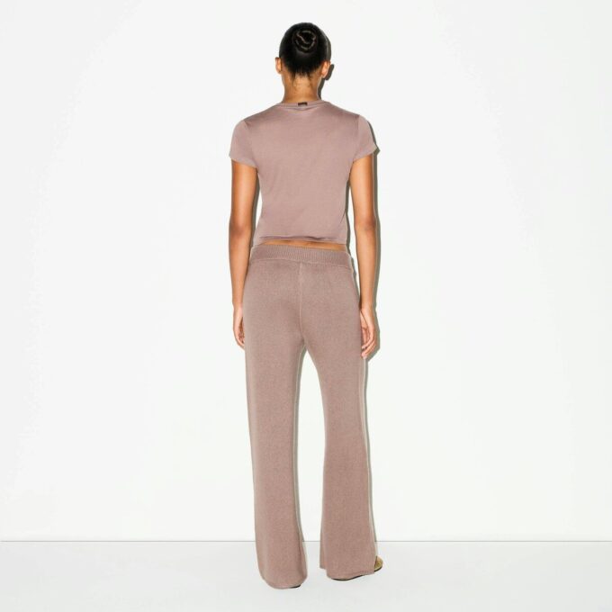 Kaschmirhose mit weitem Bein