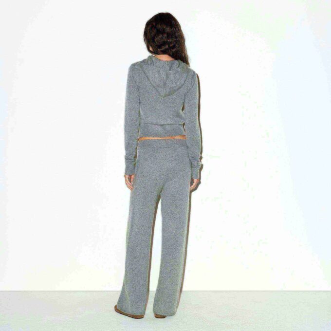 Kaschmirhose mit weitem Bein