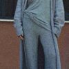Kaschmirhose mit weitem Bein