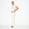 Klassische Hose mit geradem Bein aus Baumwollfleece Klassische Hose mit geradem Bein aus Baumwollfleece