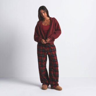 Klassischer Kapuzenpullover aus Baumwollfleece mit Reißverschluss
