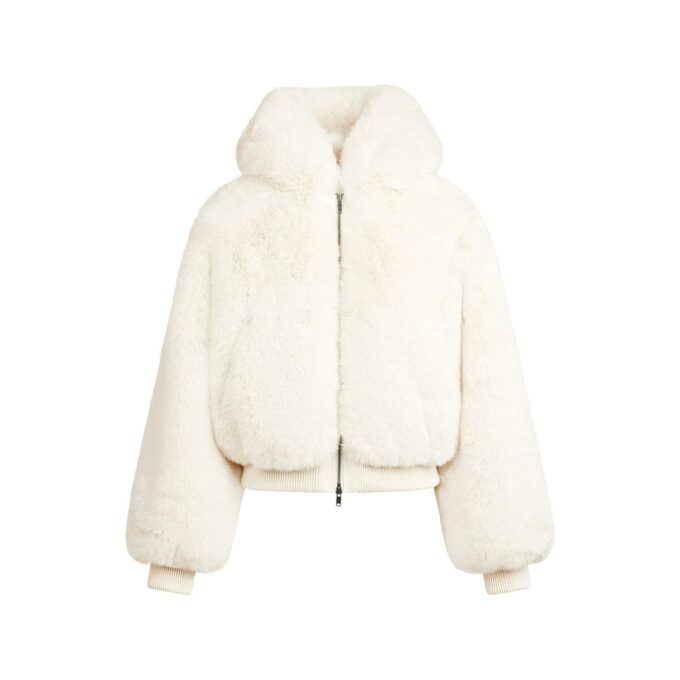 Kunstpelzjacke mit Reißverschluss Kunstpelzjacke mit Reißverschluss