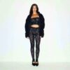 Kurzes, gestricktes Spitzen-Top