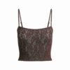 Kurzes, gestricktes Spitzen-Top