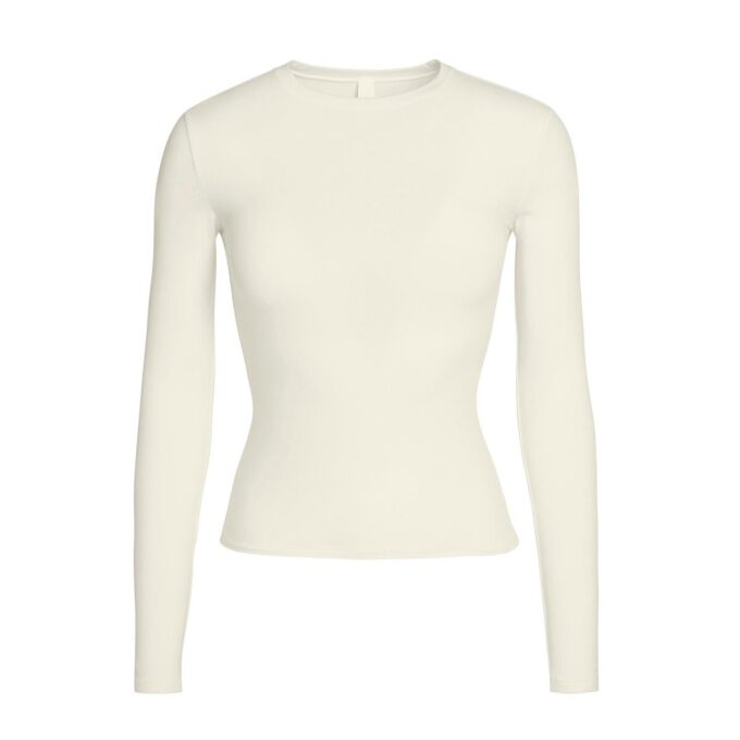 Langarm-T-Shirt aus Baumwolljersey Langarm-T-Shirt aus Baumwolljersey