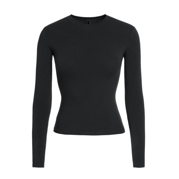 Langarm-T-Shirt aus Baumwolljersey Langarm-T-Shirt aus Baumwolljersey