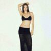 LANGER ROCK AUS TRANSPARENTEM STRICK MIT UMWAND LANGER ROCK AUS TRANSPARENTEM STRICK MIT UMWAND